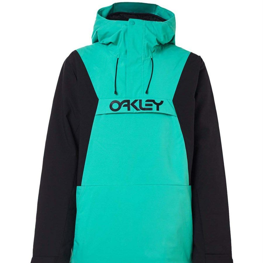 Apparel * | Oakley Tnp Insulated Anorak Blackout /Light Emerald