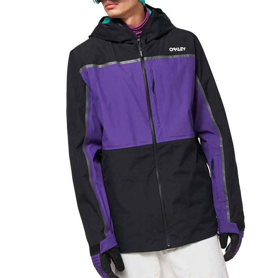 Apparel * | Oakley Evocative Shell Jacket Blackout /Deep Violet