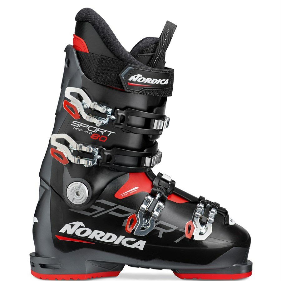 Snowsports * | Nordica Sportmachine 80 Alpine Ski Boots 2023 Black /Anthracite /Red