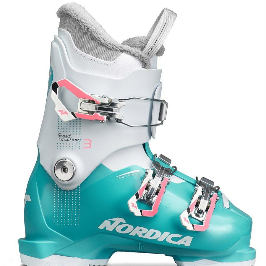 Snowsports * | Nordica Speedmachine J 3 Ski Boots Kids' 2023 Light Blue /White /Pink