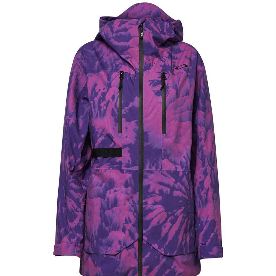 Apparel * | Oakley Juno Shell Jacket Women'S Purple Mountain Td Print